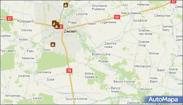 mapa Bożenczyzna, Bożenczyzna na mapie Targeo