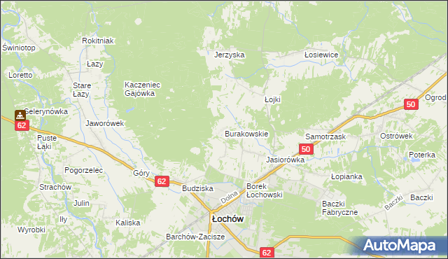 mapa Burakowskie, Burakowskie na mapie Targeo