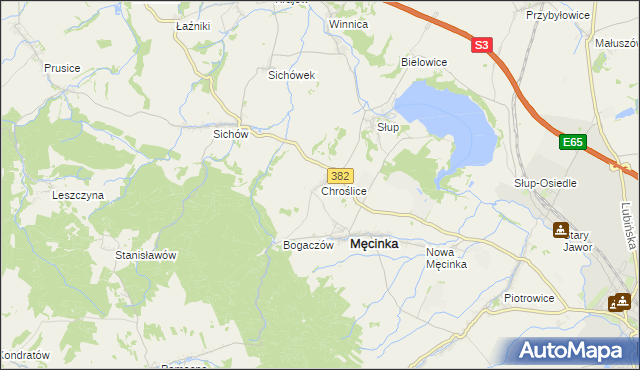 mapa Chroślice, Chroślice na mapie Targeo