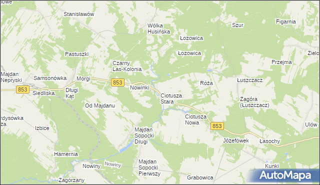 mapa Ciotusza Stara, Ciotusza Stara na mapie Targeo