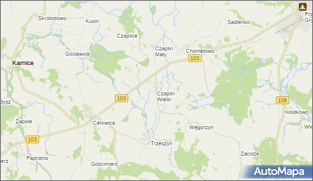 mapa Czaplin Wielki, Czaplin Wielki na mapie Targeo