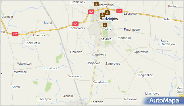 mapa Czołówek, Czołówek na mapie Targeo