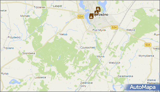 mapa Czystochleb, Czystochleb na mapie Targeo