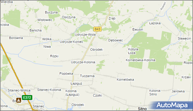 mapa Dębowiec-Kolonia, Dębowiec-Kolonia na mapie Targeo