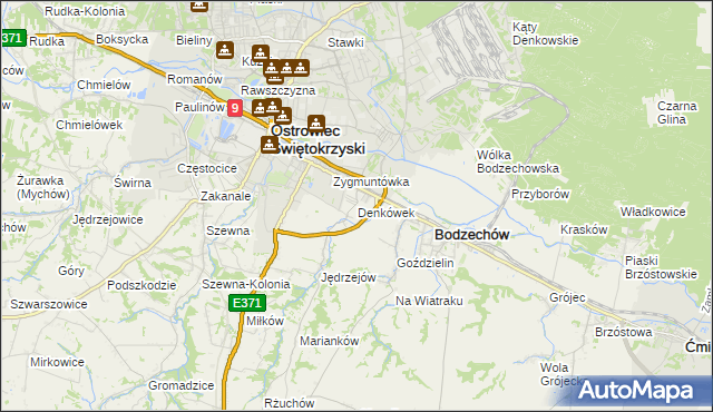 mapa Denkówek, Denkówek na mapie Targeo