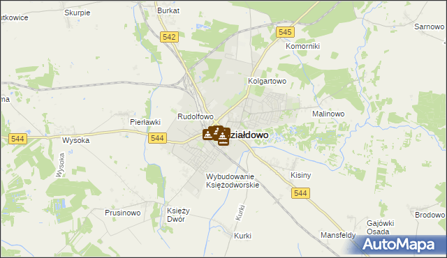 mapa Działdowo, Działdowo na mapie Targeo