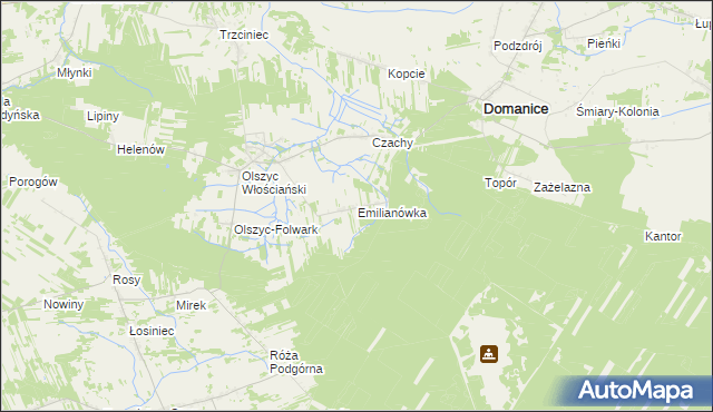 mapa Emilianówka, Emilianówka na mapie Targeo