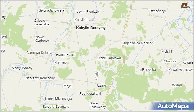 mapa Franki-Dąbrowa, Franki-Dąbrowa na mapie Targeo