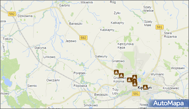 mapa Gałwuny, Gałwuny na mapie Targeo