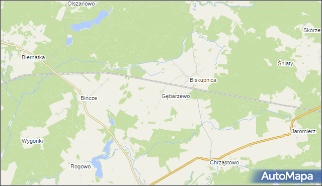 mapa Gębarzewo gmina Człuchów, Gębarzewo gmina Człuchów na mapie Targeo