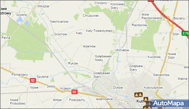 mapa Gołębiewek Nowy, Gołębiewek Nowy na mapie Targeo