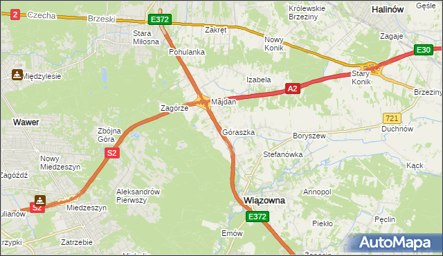 mapa Góraszka, Góraszka na mapie Targeo