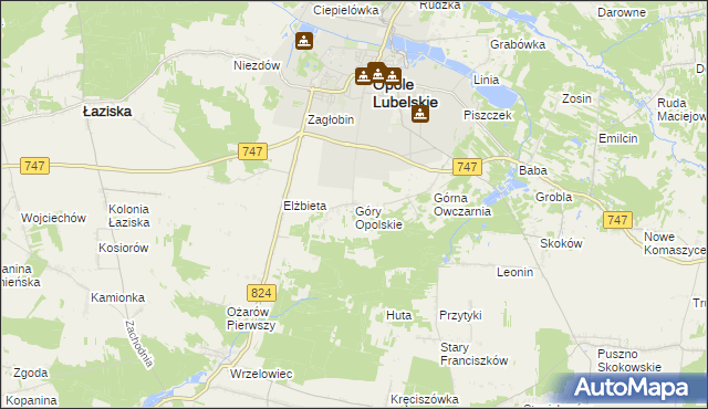 mapa Góry Opolskie, Góry Opolskie na mapie Targeo