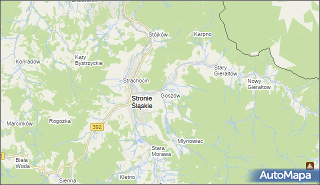 mapa Goszów, Goszów na mapie Targeo