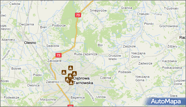 mapa Gruszów Mały, Gruszów Mały na mapie Targeo