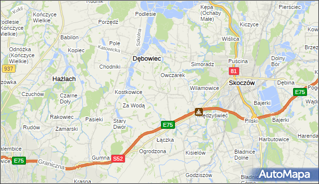 mapa Iskrzyczyn, Iskrzyczyn na mapie Targeo