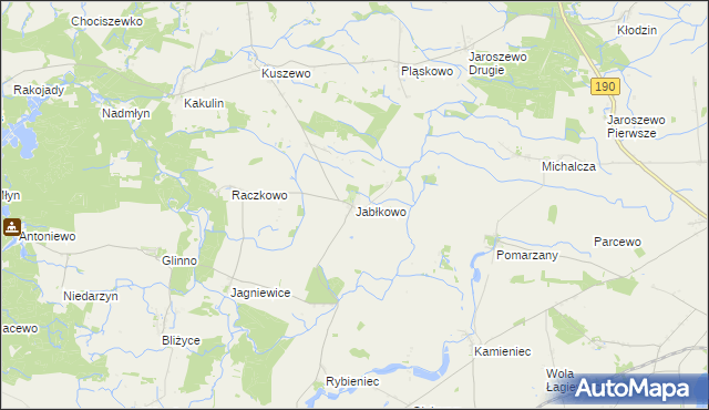 mapa Jabłkowo, Jabłkowo na mapie Targeo