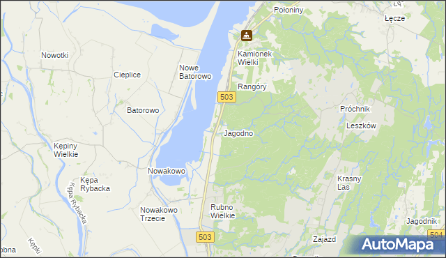 mapa Jagodno gmina Elbląg, Jagodno gmina Elbląg na mapie Targeo