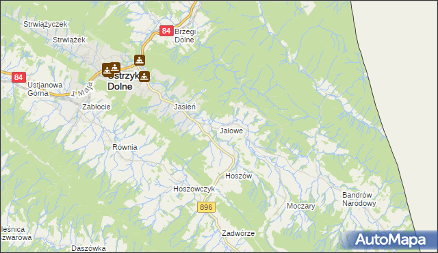 mapa Jałowe, Jałowe na mapie Targeo