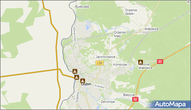 mapa Jaromirowice, Jaromirowice na mapie Targeo