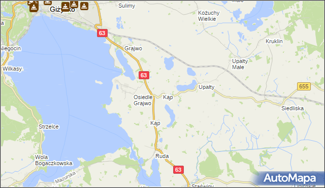 mapa Kąp, Kąp na mapie Targeo