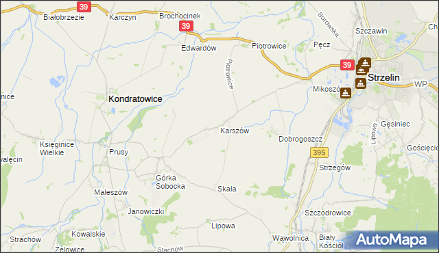 mapa Karszów, Karszów na mapie Targeo