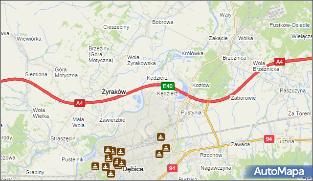 mapa Kędzierz, Kędzierz na mapie Targeo