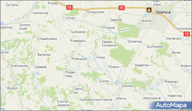 mapa Kików, Kików na mapie Targeo