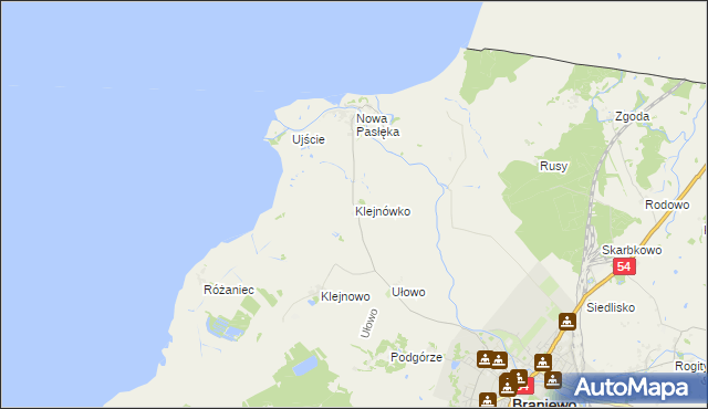 mapa Klejnówko, Klejnówko na mapie Targeo