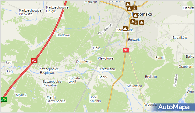 mapa Klekotowe, Klekotowe na mapie Targeo