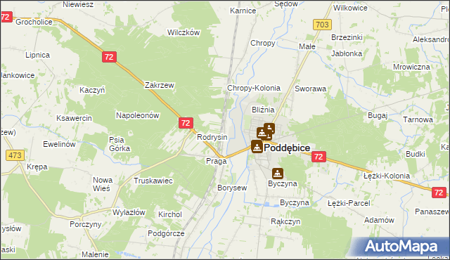 mapa Klementów, Klementów na mapie Targeo