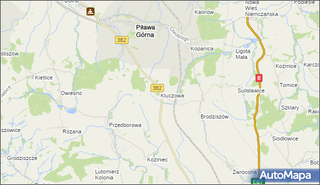 mapa Kluczowa, Kluczowa na mapie Targeo