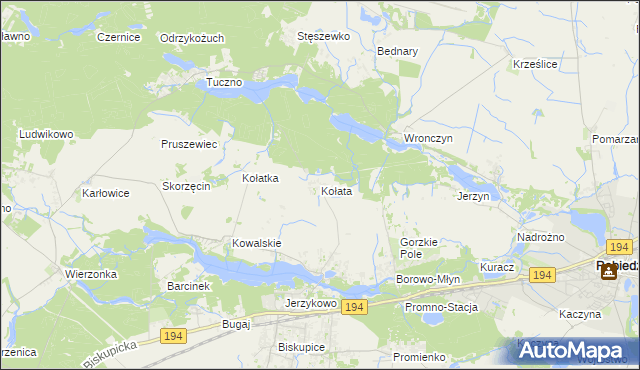 mapa Kołata, Kołata na mapie Targeo