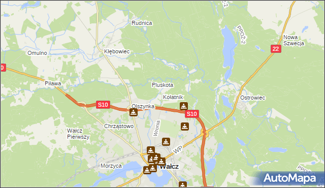 mapa Kołatnik, Kołatnik na mapie Targeo