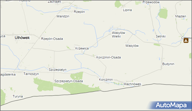 mapa Korczmin-Osada, Korczmin-Osada na mapie Targeo