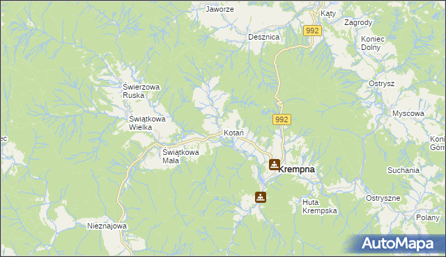 mapa Kotań, Kotań na mapie Targeo