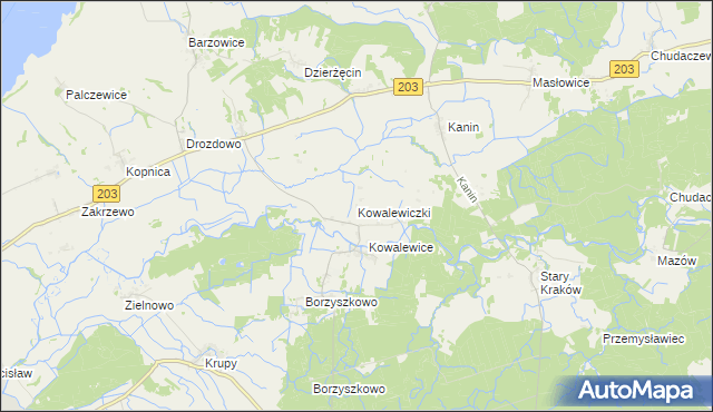 mapa Kowalewiczki, Kowalewiczki na mapie Targeo