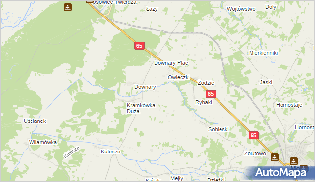 mapa Kramkówka Mała, Kramkówka Mała na mapie Targeo