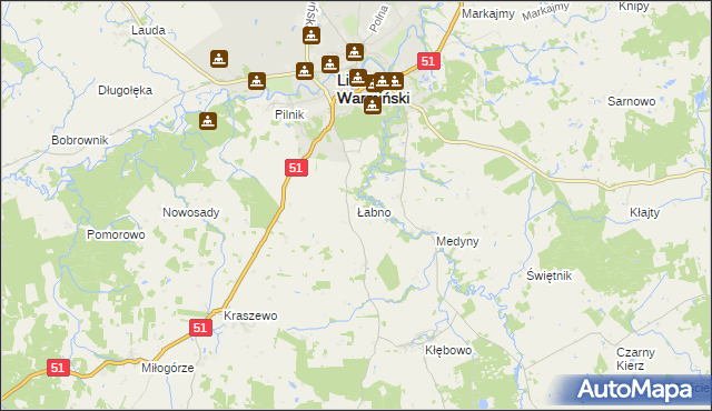 mapa Łabno, Łabno na mapie Targeo