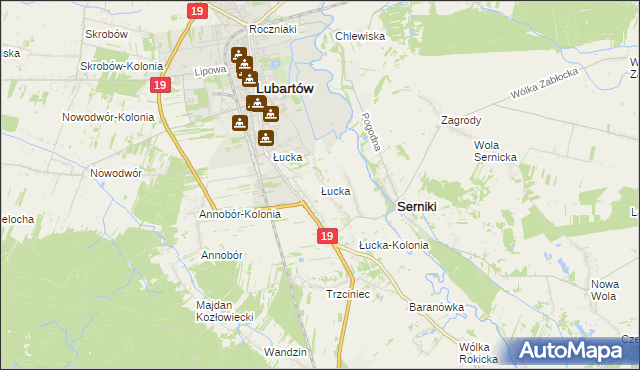 mapa Łucka, Łucka na mapie Targeo