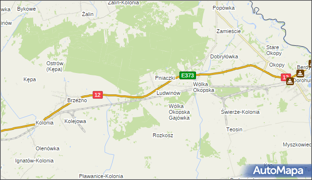 mapa Ludwinów gmina Dorohusk, Ludwinów gmina Dorohusk na mapie Targeo