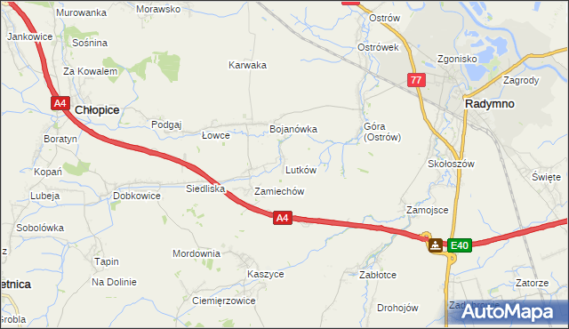 mapa Lutków, Lutków na mapie Targeo