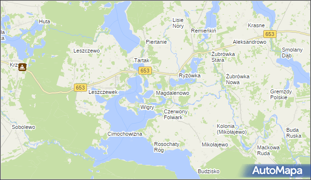 mapa Magdalenowo, Magdalenowo na mapie Targeo