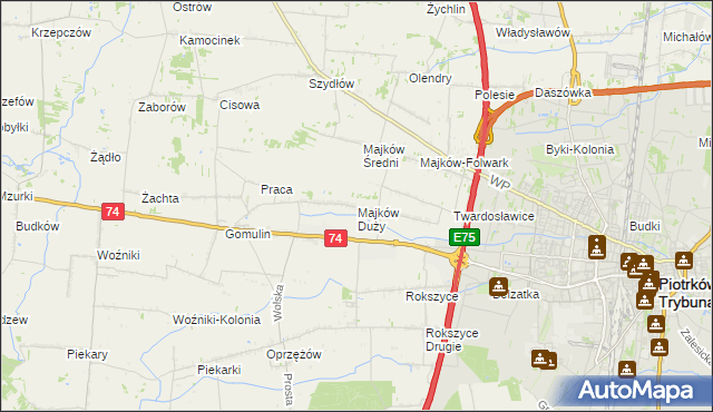 mapa Majków Duży, Majków Duży na mapie Targeo