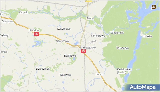 mapa Mąkowarsko, Mąkowarsko na mapie Targeo