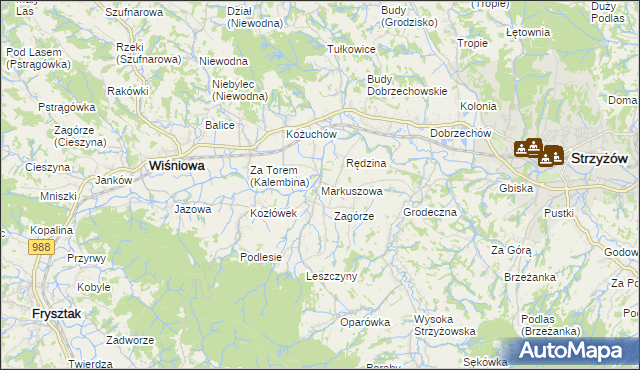 mapa Markuszowa, Markuszowa na mapie Targeo