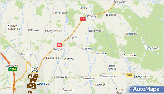 mapa Masłów, Masłów na mapie Targeo