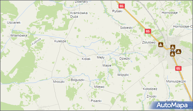 mapa Mejły, Mejły na mapie Targeo