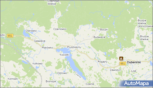 mapa Meszno gmina Dubeninki, Meszno gmina Dubeninki na mapie Targeo