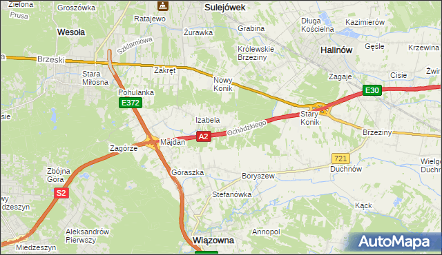 mapa Michałówek gmina Wiązowna, Michałówek gmina Wiązowna na mapie Targeo